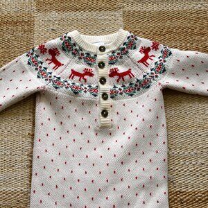 Hanna Andersson Holiday reindeer onesie